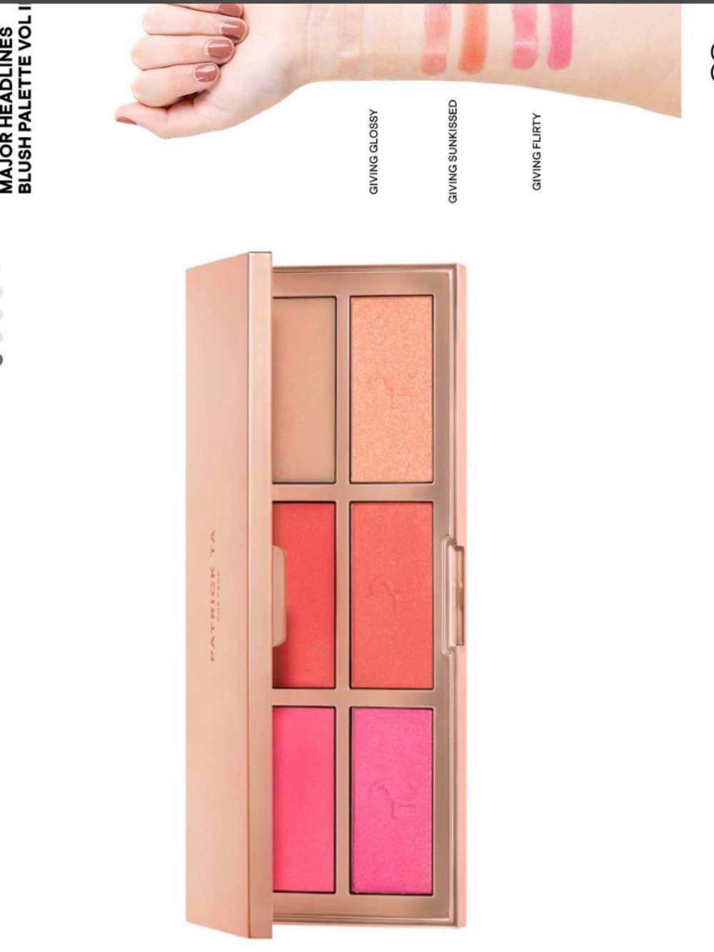 Patrick Ta Blush & Highlight Palette — major headlines palette